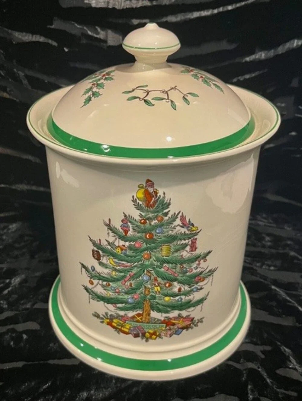 Vintage 1978 Spode Christmas Tree Large Canister/Cookie Jar - S3324-C - England